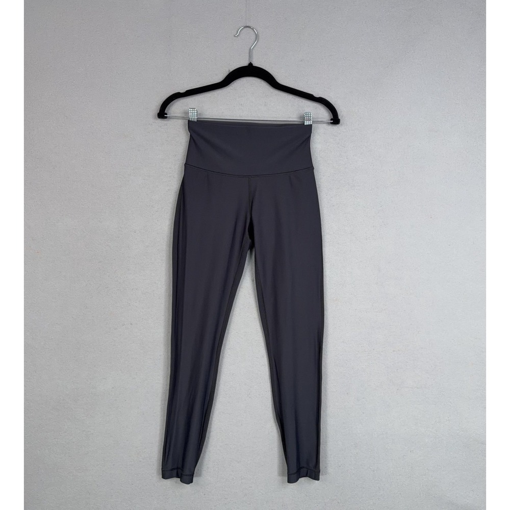 Lululemon Legging Womens 4 Dark Gray High Rise Cropped Yoga Pants Athletic Gym